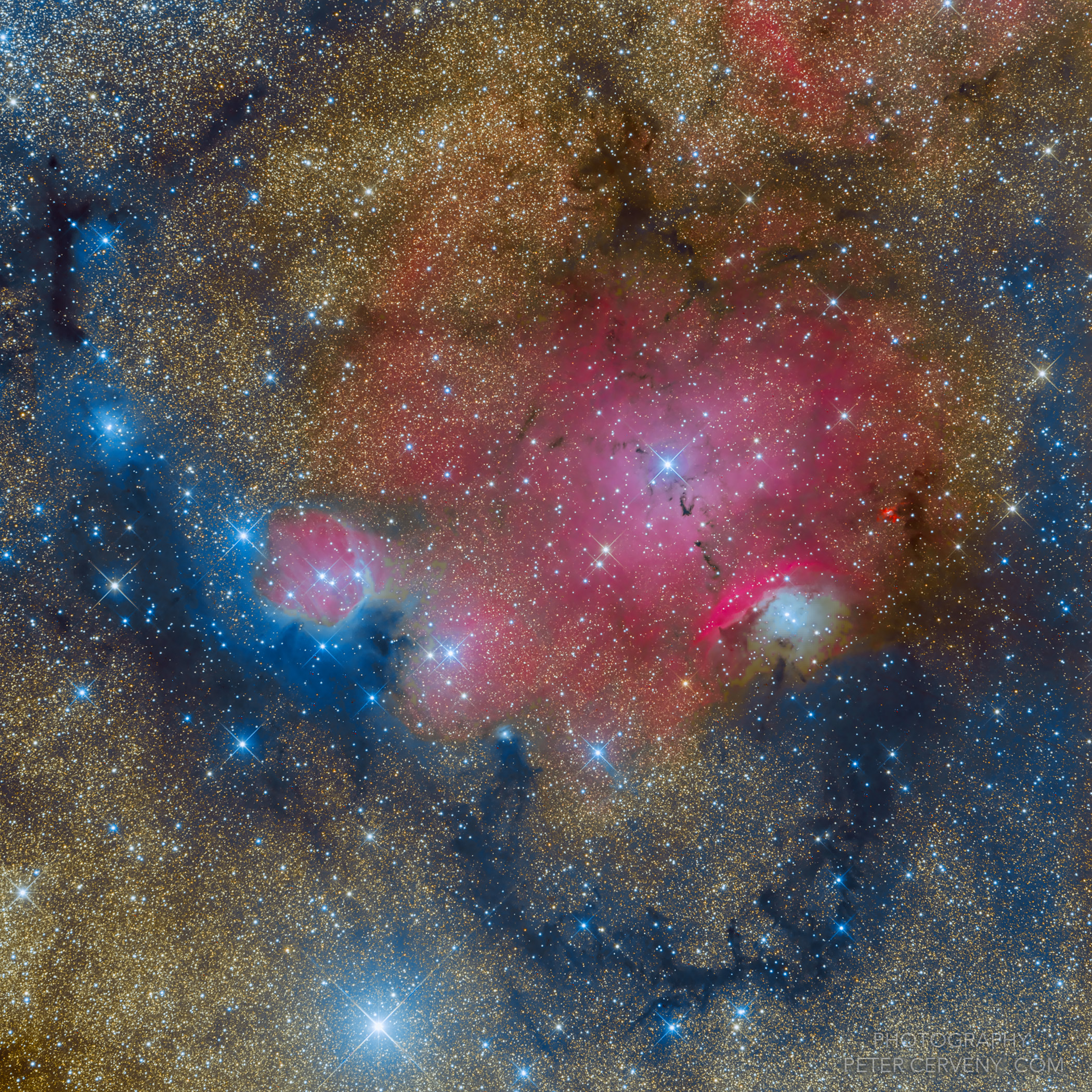 NGC6559 Reflection Nebula - LRGB