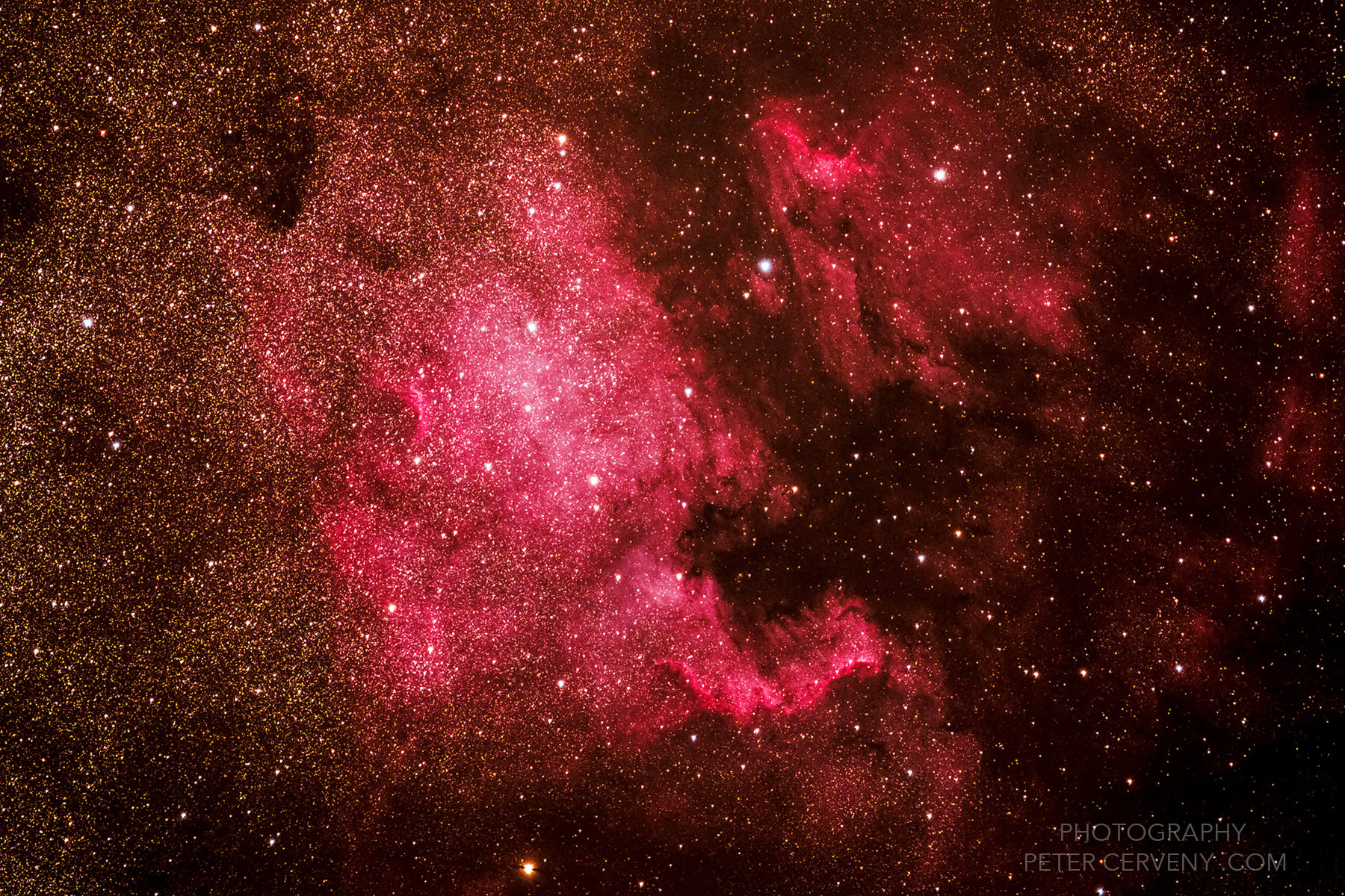 NGC7000 North America Nebula with IC5070 Pelican Nebula